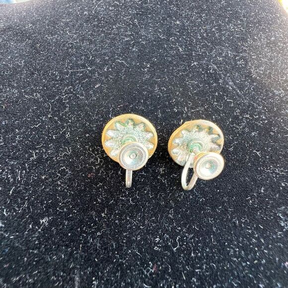 Avon Vintage Blue Moon Stone And Rhinestone Necklace And Screw On Earrings Set - Picture 4 of 8